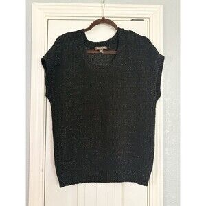 Tommy Bahama‎ Sweater Medium Black Metallic Shimmer Womens Holidays Party Formal